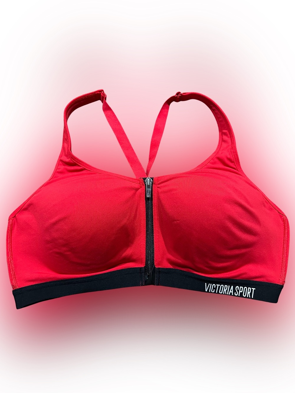 Incredible Sports Bra Victoria’s Secret High Impact Sports Bra Red Zip Front 36D